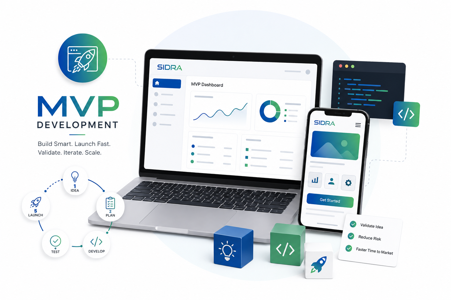 Startup team planning an MVP product